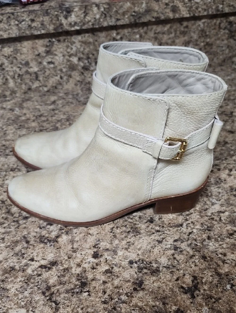 Kate Spade Tan Leather Ankle Boots